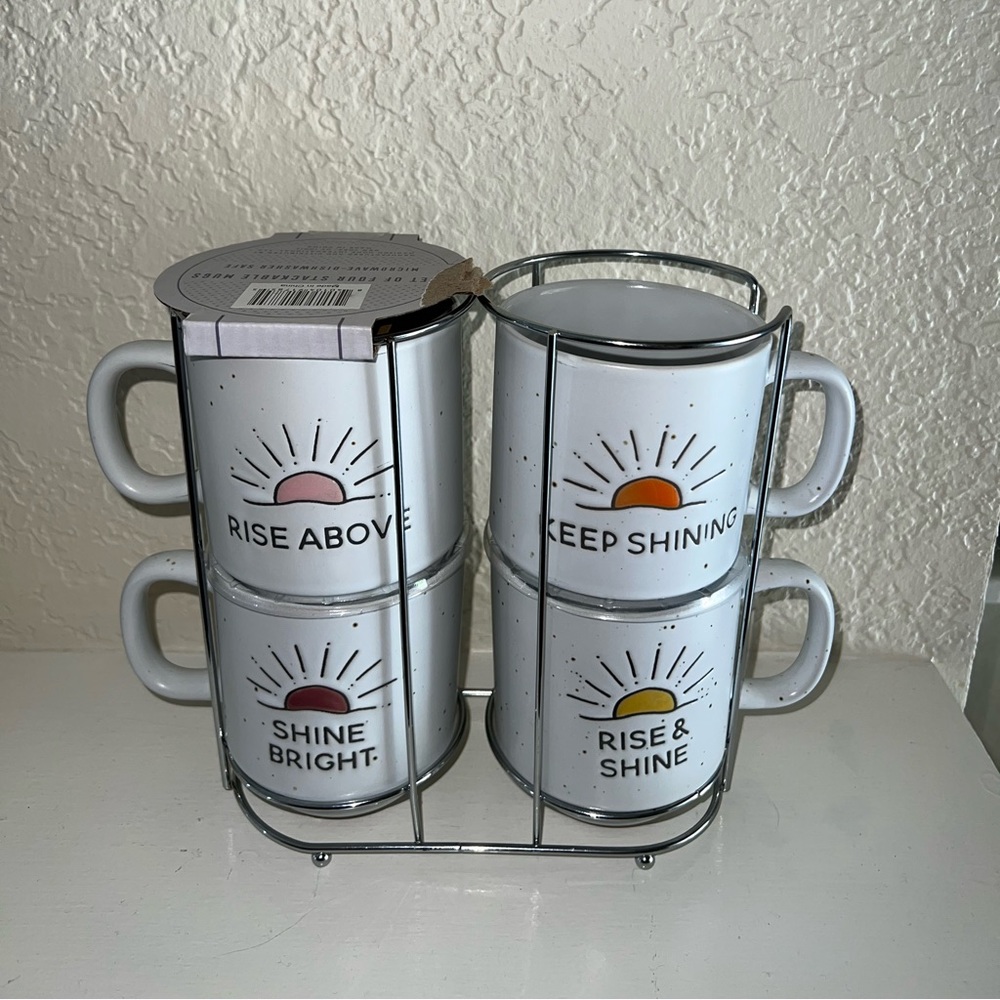 MUG SET WITH RACK - Picture 2 of 3